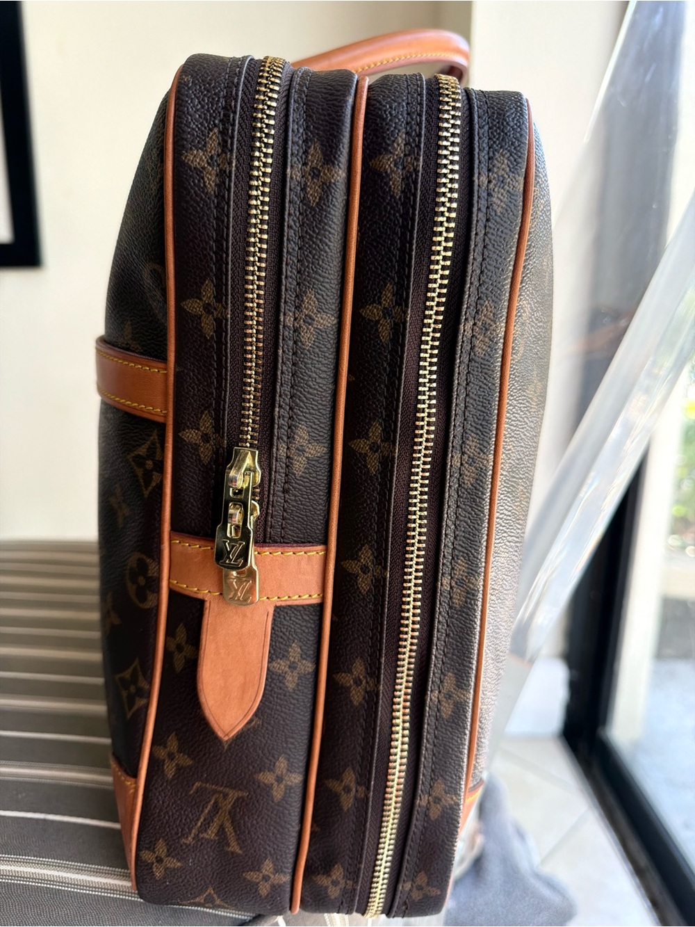 Louis Vuitton Monogram Porte-Documents Voyage GM Briefcase w luggage tag - Picture 5 of 16